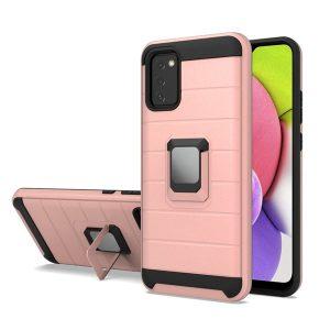 Hybrid Magnetic Ring Kickstand SAM A02s Cover Side Color – Gold