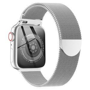 USAMS Milanese Stainless Steel Watchband + Cover for iWatch 38/40mm  – Silver