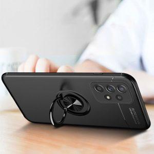 Ring Kickstand Hybrid PC TPU Cover for SAM A53 – Black
