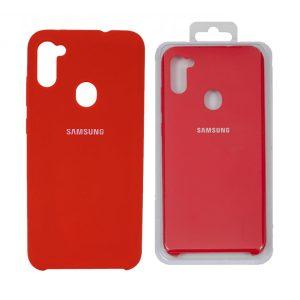 Silicone SAM A11 Cover Logo – Red