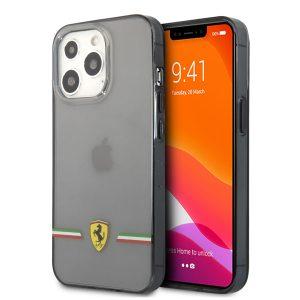 Scuderia Ferrari iP 13 Pro Italia Outline Carbon Fiber Cover – Black