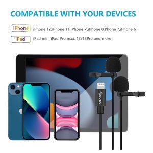 Boya Digital Dual Lavier Lightning Microphone – Black (BY-M2D)