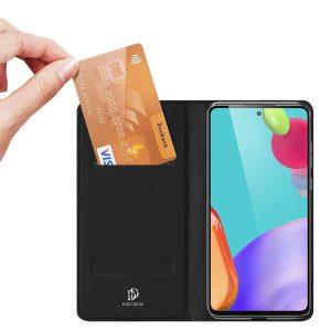 DUX DUCIS Skin Pro Series Leather Cover for SAM A03s  – Black