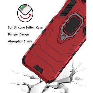 Ring Kickstand Rugged Protective Cover for OP A17 – Red