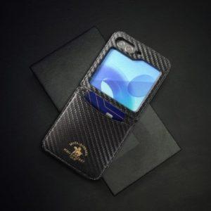 Santa Barbara Polo Kent Carbon Design Cover SAM Z Flip5 – Black