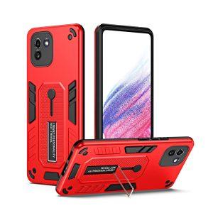 Hidden Kickstand Rugged SAM A04 Cover – Red