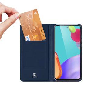 DUX DUCIS Skin Pro Series Leather Cover for SAM A03s  – Blue