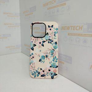 Kutis iP 14 Pro Max Floral Printed Cover – Pink