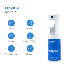 Blupebble Tech Cleaner Spray 200ml With Alcantara Cloth