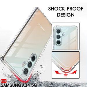 Hybrid Hard PC + TPU Cover for SAM A34 5G – Clear