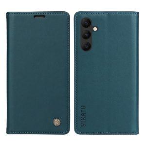 YIKATU Leather Flip Cover with Wallet SAM A24 – Blue (YK-001)