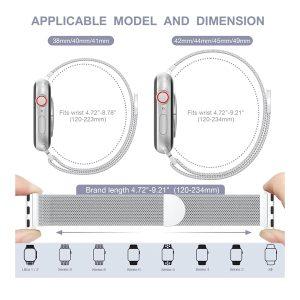 USAMS Milanese Stainless Steel Watchband + Cover for iWatch 42/44mm  – Silver