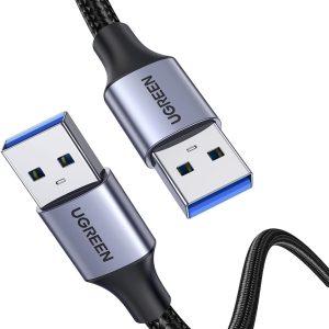 UGREEN USB 3.0 to USB Nylon Braided Data Cable 1m – Black