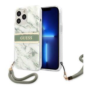 Guess iP 13 Marble Stripe Cover With Removable Strap – Green