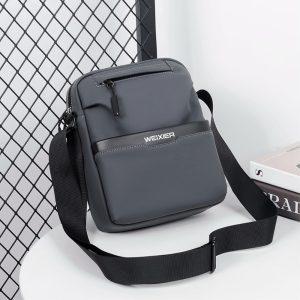 WEIXIER D248 Crossbody PU Leather Waterproof  Bag – Gray