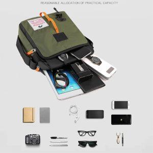 HAOSHUAI Fashion Crossbody Nylon Sports Bag – Army Green