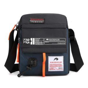 HAOSHUAI Fashion Crossbody Nylon Sports Bag – Dark Blue
