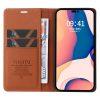 YIKATU Leather Flip iphone 14 Pro Cover  - Brown (YK-001) - Image 3