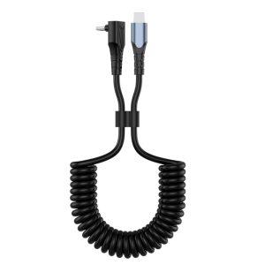 Spring Coiled Cable 1.5m Type-C to Lightning  PD 27W Cable – Black