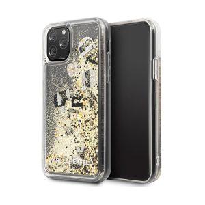 Karl Lagerfeld iP 11 PRO Liquid Glitter Cover – Gold