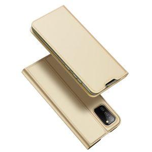 DUX DUCIS Skin Pro Series Leather SAM A02S Cover  – Gold