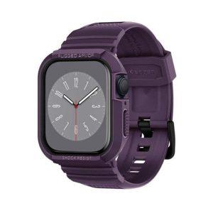 Spigen Rugged Armor Pro Apple Watch Cover Band 44/45mm – Purple