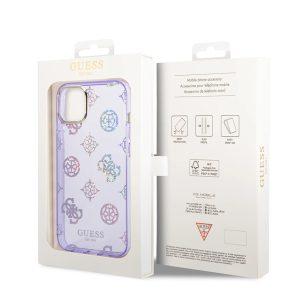 Guess PC/TPU IML Cover Peony Glitter For iP 14 Plus – Lilac (GUHCP14MHTPPTL)