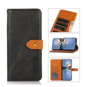 KHAZNEH Leather Redmi Note 12 Pro+ 5G Cover with Wallet – Black