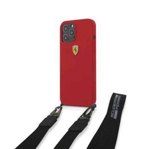 Scuderia Ferrari Silicone iP 12 / 12 Pro With Removable Strap – Red