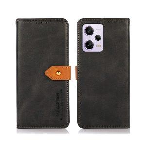 KHAZNEH Leather Redmi Note 12 Pro+ 5G Cover with Wallet – Black