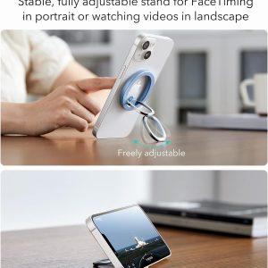 ESR Halolock Ring Holder Kickstand Compatible With MagSafe – Blue