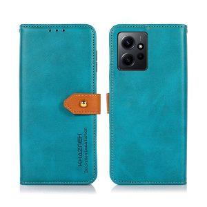 KHAZNEH Leather Redmi Note 12 4G Cover with Wallet – Blue