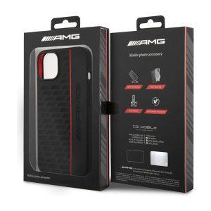 AMG Liquid Silicone Cover With Carbon Pattern For iP 14 – Black (AMHCP14S2SPCK)