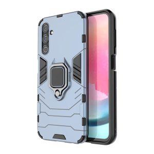 Ring Kickstand Rugged Protective Cover for SAM A24 – Blue