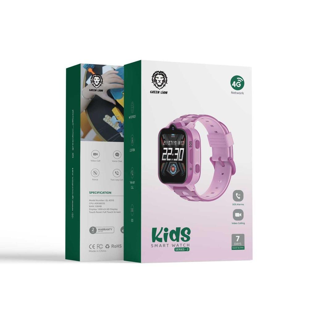 Green Lion 4G Kids Watch Series- 2 - Purple/Pink (GNKIDSWS2PK) - Image 2