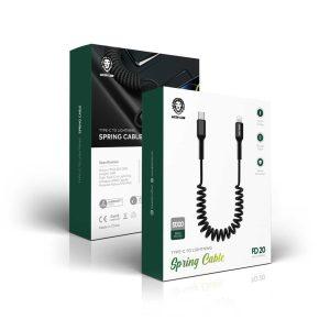 Green Lion Spring Cable Type-C to Lightning 1.5M PD 20W – Black (GNSPTYCLTGBK)