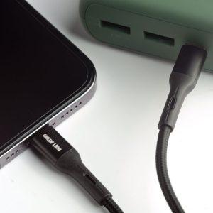 Green Lion Spring Cable Type-C to Lightning 1.5M PD 20W – Black (GNSPTYCLTGBK)