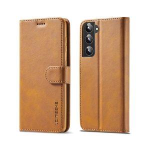 LC.IMEEKE PU Leather SAM S21 Plus Cover – Brown