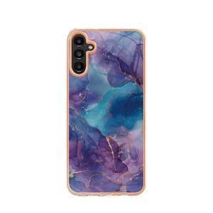 YB IMD Series SAM A04s 4G Marble Pattern Cover – Purple