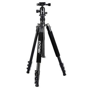 ZOMEi Q555 Aluminum Camera Tripod with 360 Ball – Black