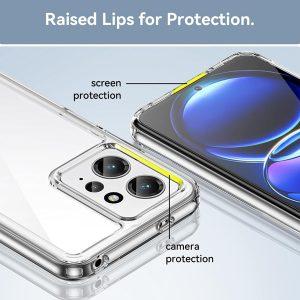 Hybrid TPU + Acrylic Redmi Note 12 4G Cover – Transparent