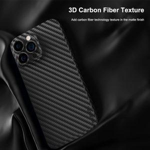 Memumi Carbon Texture iP 11 Pro Cover – Black