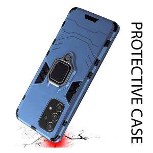 Ring Kickstand Rugged Protective SAM A72 Cover – Blue
