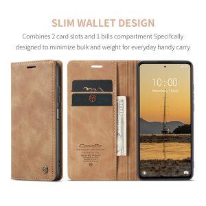 CASEME 013 Series Leather Redmi Note 12 4G Cover  – Brown