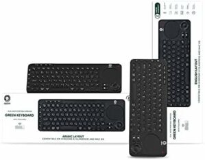 Green Lion Dual Mode Portable Wireless Bluetooth Keyboard with Touchpad Black