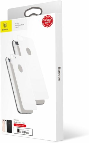 Baseus iP 8 Back Glass Film – Silver