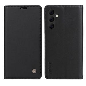 YIKATU Leather Flip Cover with Wallet SAM A24 – Black (YK-001)