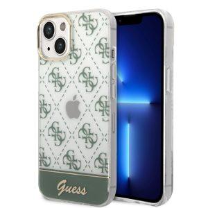 Guess 4G Electro Script Hard Cover for iP 14 Plus – Kaki (GUHCP14MHG4MHA)