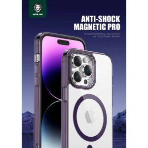 Green Anti-Shock Magnetic Pro iP 14 Pro Cover – Purple (GNASMGP14PPL)