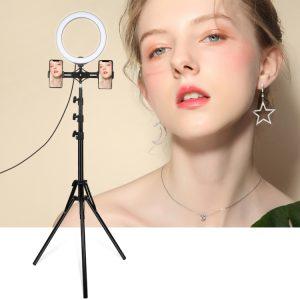PULUZ PU451B Photography Tripod Ring Light Stand Holder 2m Height – Black